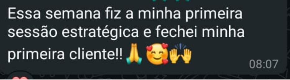 Print de mensagem de mentorado no WhatsApp
